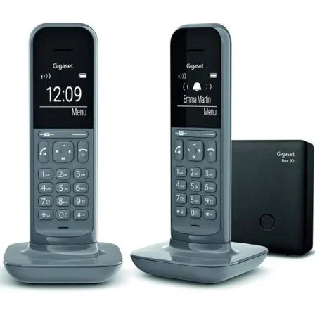 Gigaset CL390 Pack DUO Teléfono Inalámbrico Analógico con Pantalla Grande, Monitor de Bebé, Agenda 150 Contactos, Color Gris Gigaset CL390 Pack DUO Teléfono Inalámbrico Analógico con Pantalla Grande, Monitor de Bebé, Agenda 150 Contactos, Color Gris